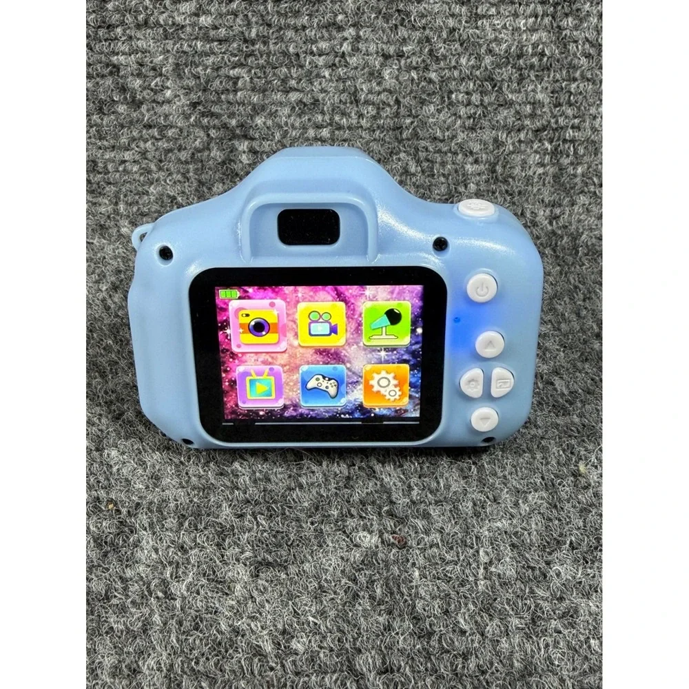 Kids Digital Action Camera Light Blue with Waterproof Case 32GB SD Card & Cable